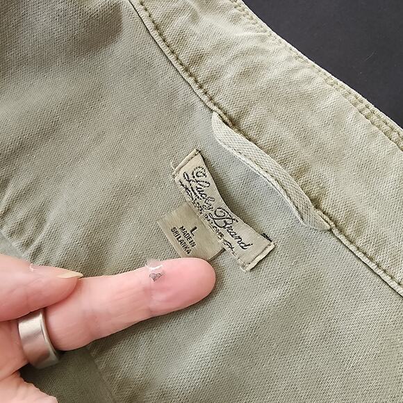 Lucky Brand Women’s Utility Field Jacket L — Olive Cotton, Cargo Pockets - Picture 6 of 8